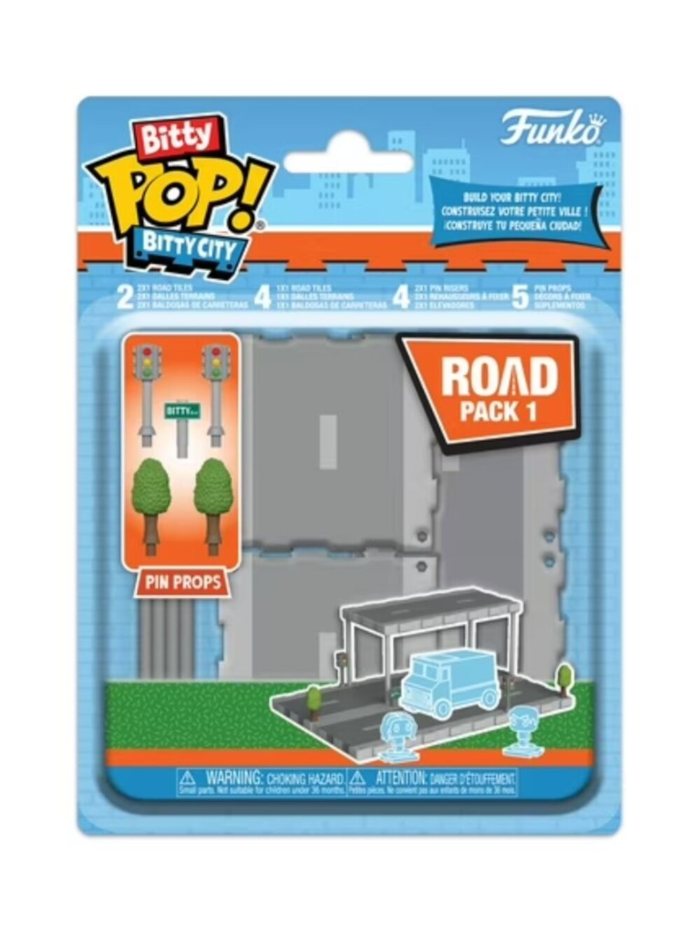 Funko Bitty POP! City: Expansion - Road Kit PACK 1 Vinyl Mini-Figures, NEW